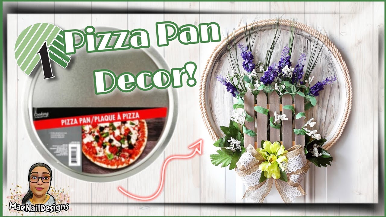 ✂️ Farmhouse Pizza Pan Wreath | Dollar Tree DIY | MAENAILDESIGNS