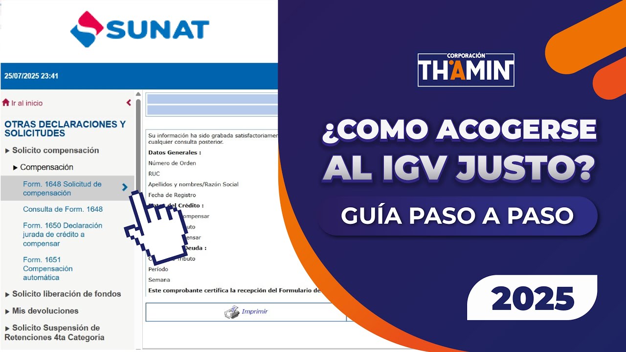Como acogerse al IGV Justo - Sunat 2025 |  Actualizado