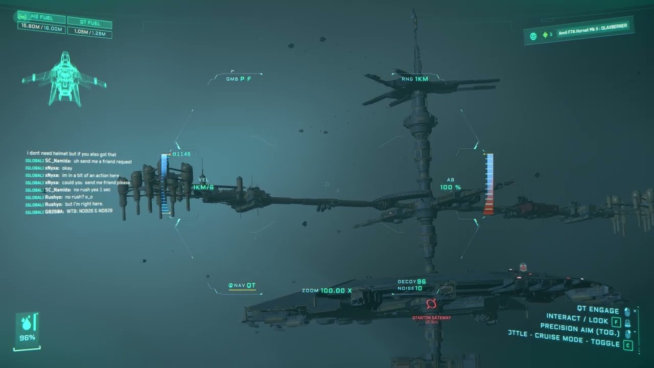 Star Citizen Alpha 4.4.0 Live Flying from Stanton to Levski station in Nyx system