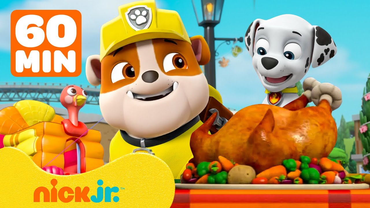 Rubble's PAW Patrol Thanksgiving Rescues! | 1 Hour | Rubble & Crew
