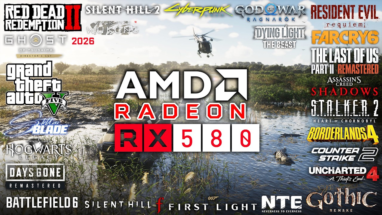 RX 580 в 2026 году &mdash; тест в 25 играх