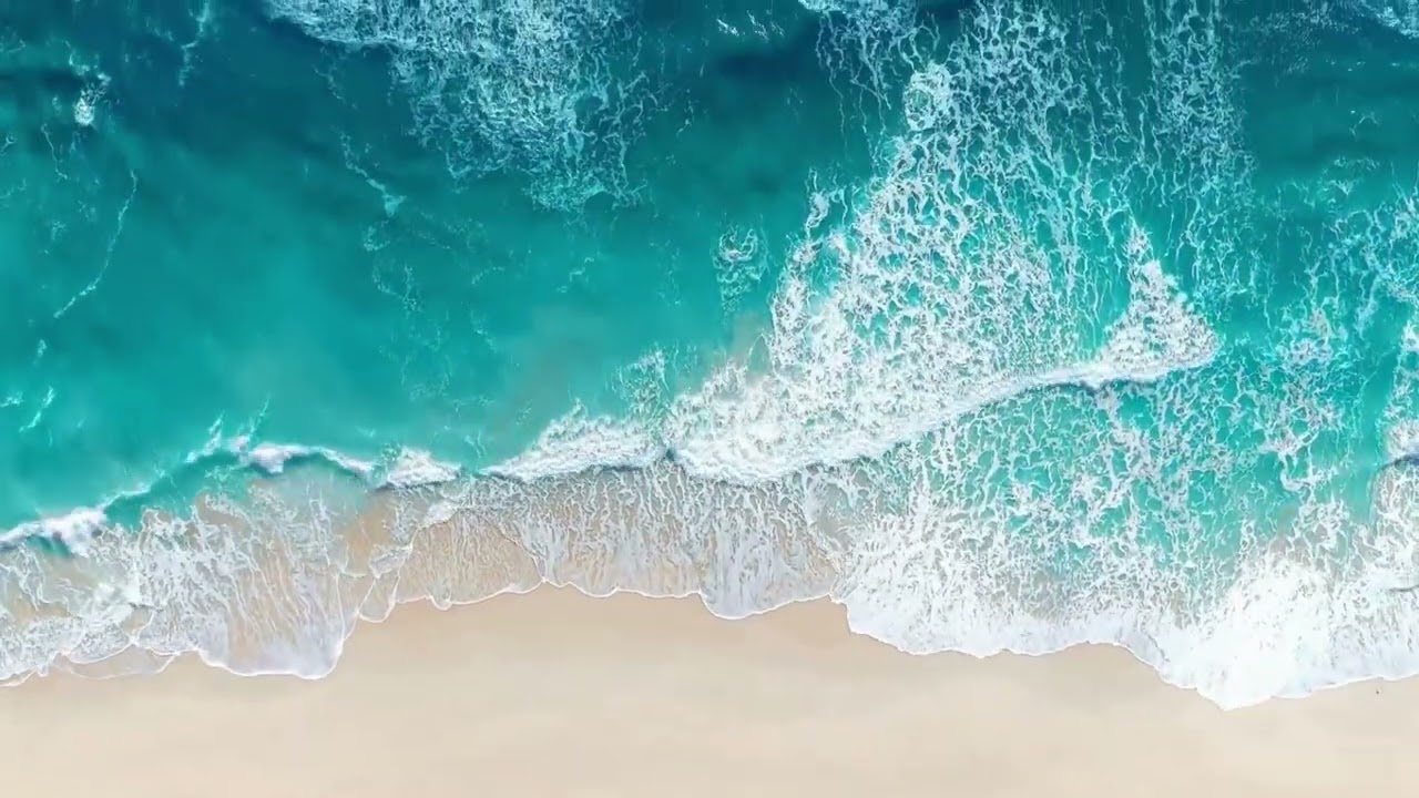 10 Hours Peaceful Relaxing Music with Soothing White Sandy Beach for Deep Calm