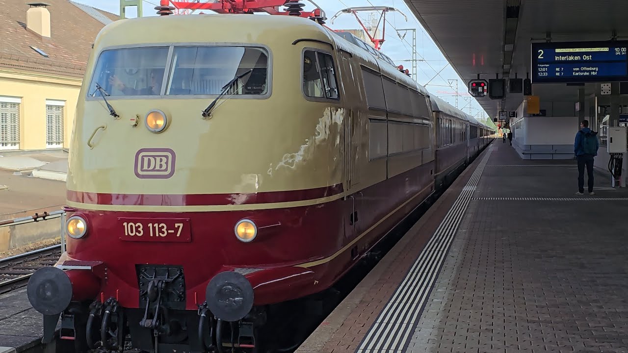 Sonderzug reisen wie in 80er. Jahren mit einer BR103/Re4/4 II SBB nach Interlaken Osr Schweiz🇨🇭
