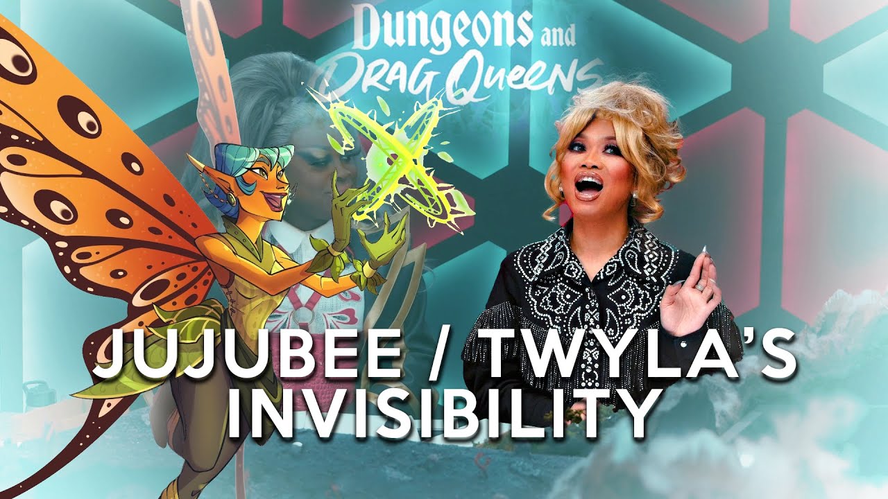 Jujubee as Twyla thought she could turn invisible — Best of Dungeons and Drag Queens Season 1