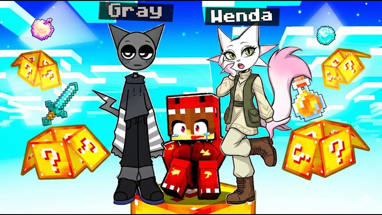LOCKED on ONE LUCKY BLOCK with WENDA and GRAY!