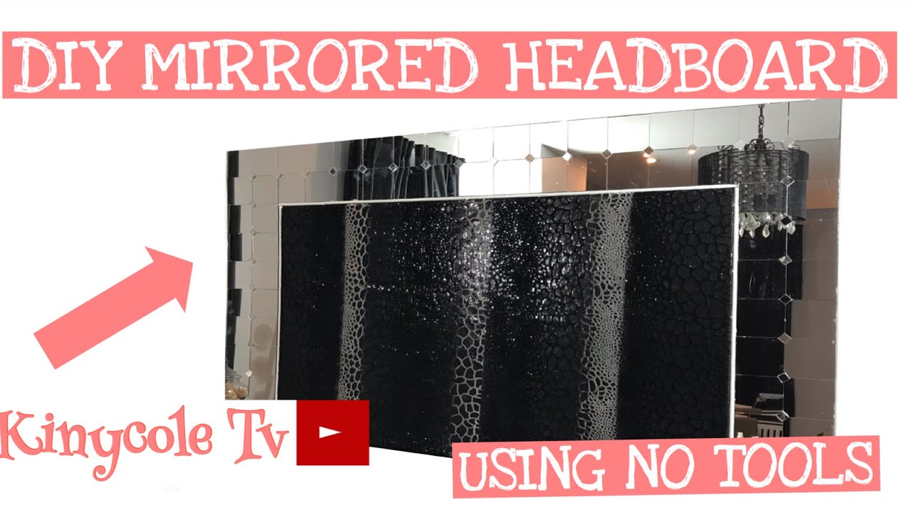 DIY Mirrored Headboard | No Tools Needed! | Glam Home Decor on a Budget