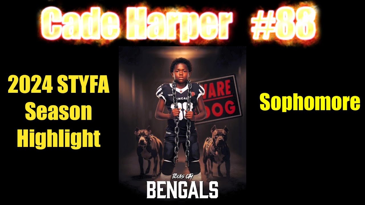 Cade Harper   88   Texas City Bengals   Sophomore  - 2024 STYFA Individual Season Highlights m