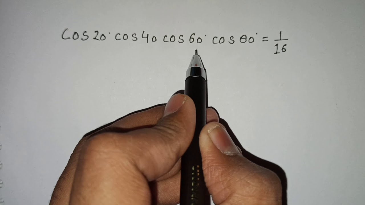 cos20cos40cos60cos80=1/16 important question for board and other exams