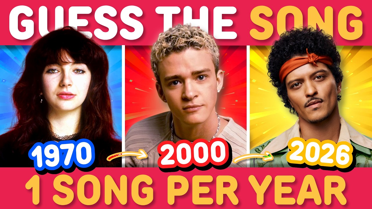 GUESS THE SONG FROM 1970 - 2026 🎤 📅 🤩 One Song per Year | Music Quiz