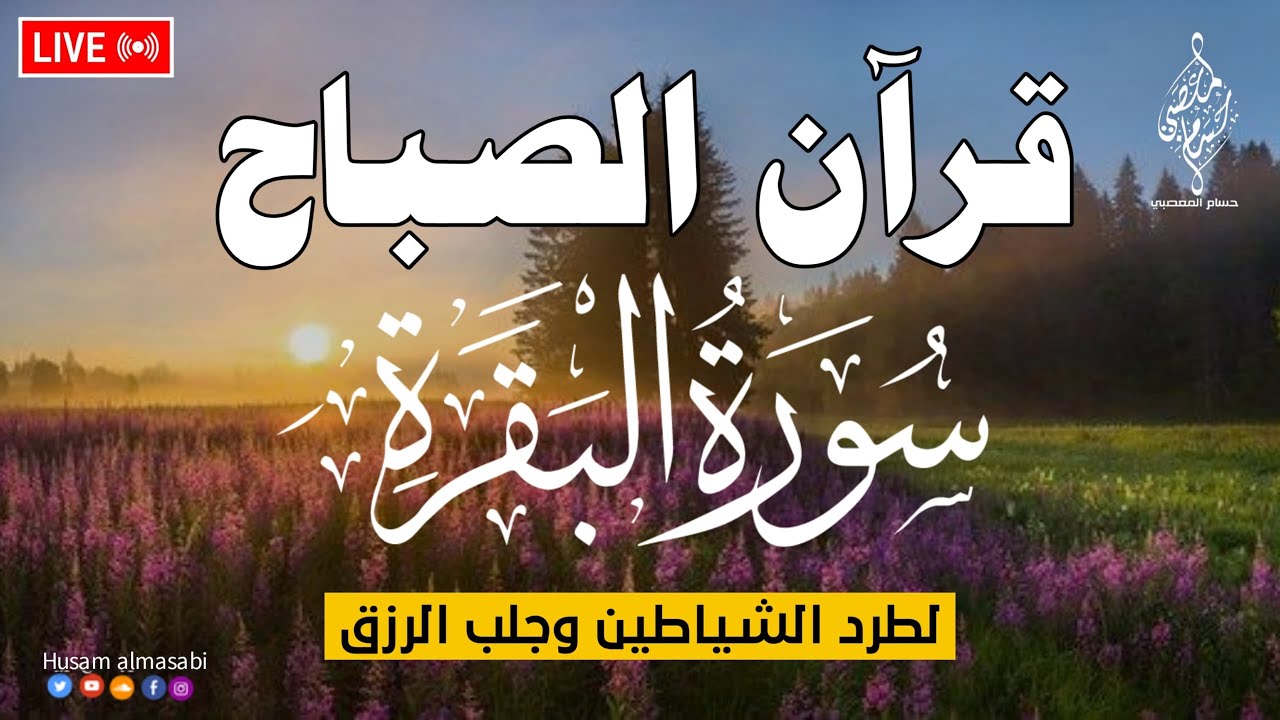 قرآن الصباح سورة البقره ☀️ قران كريم بصوت جميل جدا😌 لحفظ وتحصين المنزل وجلب البركه-Surat Al-Baqarah
