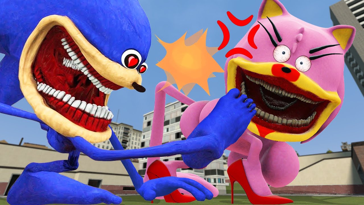 WHAT HAPPENS WHEN SHIN SONIC TAPES LOVE STORY TROLL SHIN SONIC AMY XXL TAPES IN GARRYS MOD!