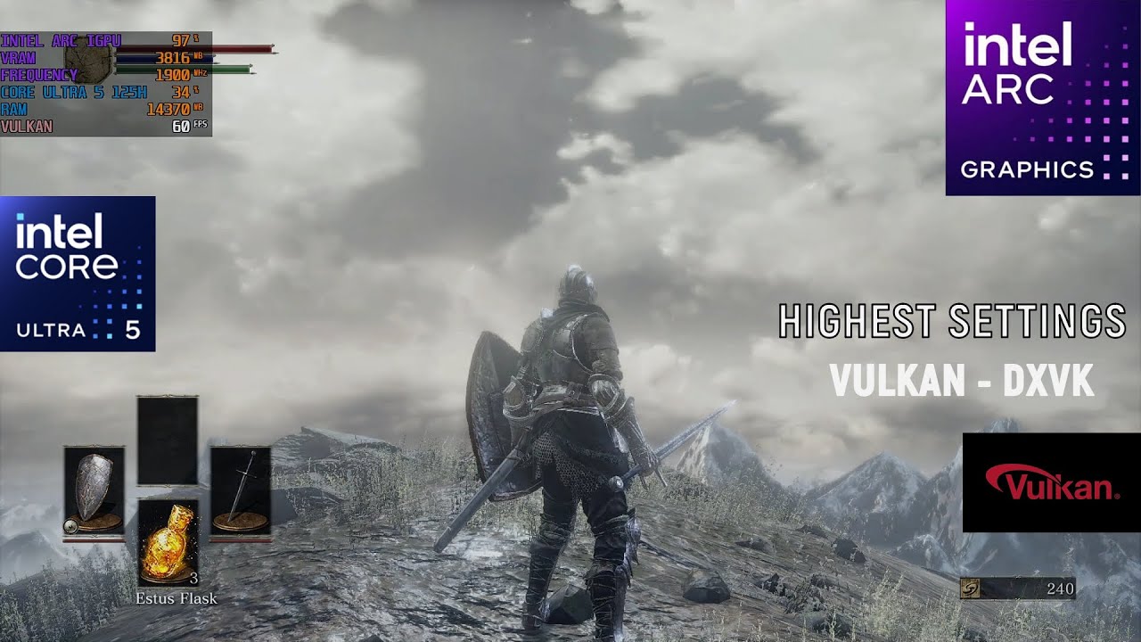 Dark Souls 3 Intel Core Ultra 5 125H | Intel Arc IGPU | Dxvk