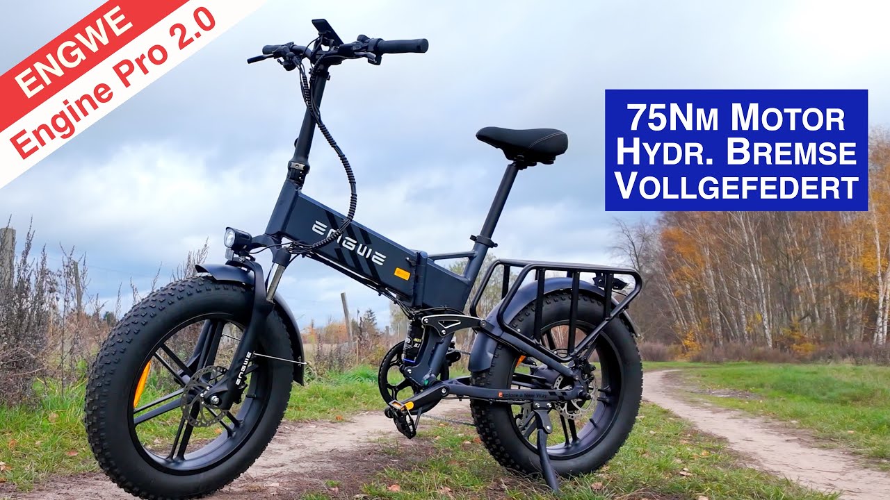 ENGWE Engine Pro 2.0 - Vollgefedertes Falt-Fatbike mit 75Nm Motor & hydraulischer Scheibenbremse