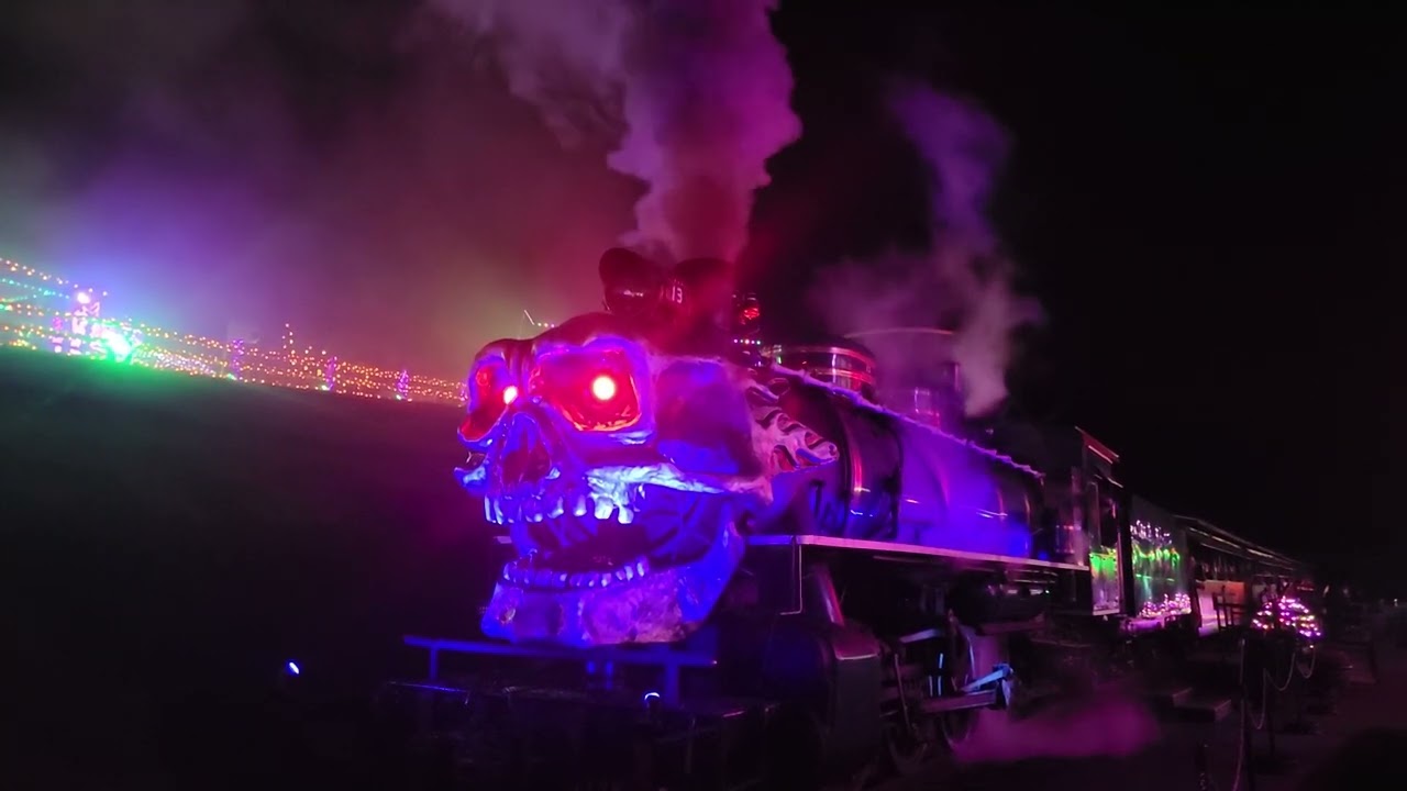 Ghost train leaving the station. 
