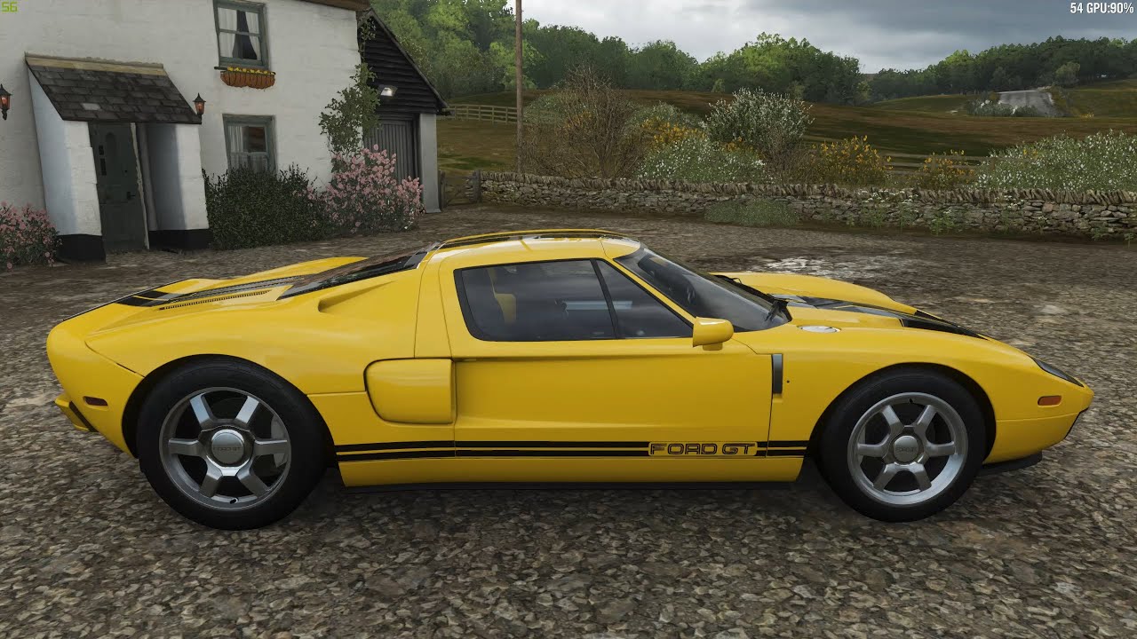 Forza Horizon 4 - 2005 Ford GT - Car Show Speed Jump Crash Test . 1440p 60fps.
