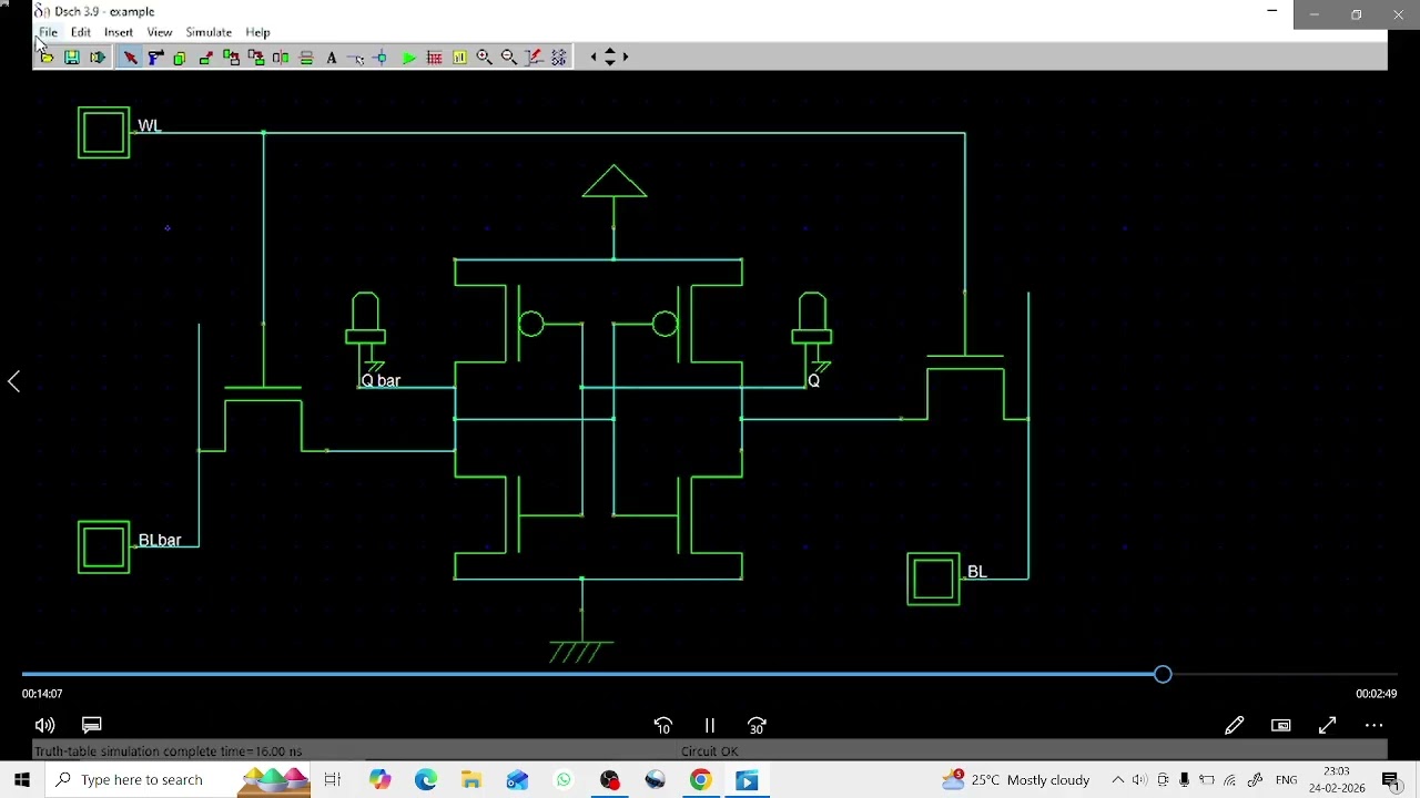Static RAM design using DSCH 3.9 Microwind Telugu,DSCH 3.9Telugu, Microwind 3.9 RAM  TutorialTelugu