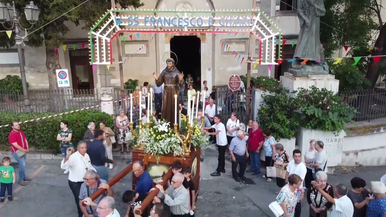 Uscita processione San Francesco con riprese dal drone