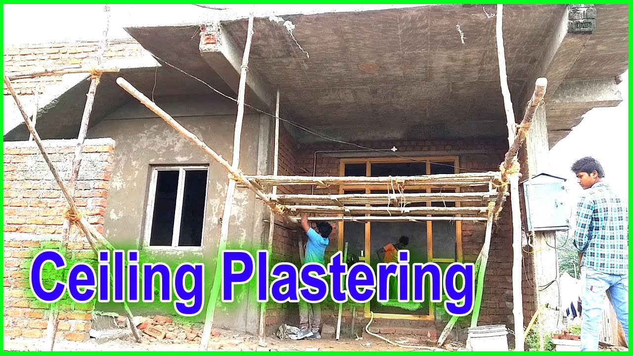 Amazing Ceiling Plastering Work Techniques-Indian Construction-cement and Sand Building-Slab work