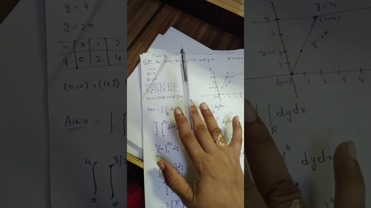 Ex#15.3|Q#1-6|Thomas calculus|Area by double integral