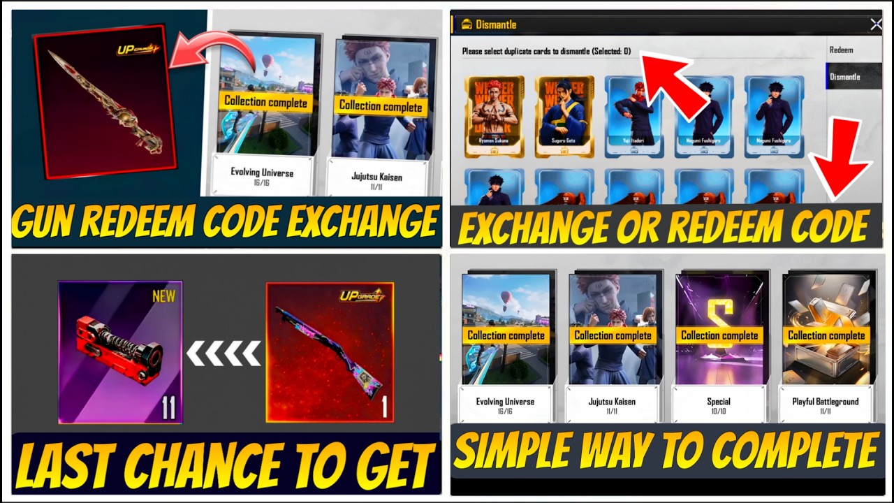 🔴LAST CHANCE | FREE UPGRADABLE GUN/BGMI CARD COLLECTION EVENT EXPLAIN | HOW TO GET RARE CARD IN BGMI