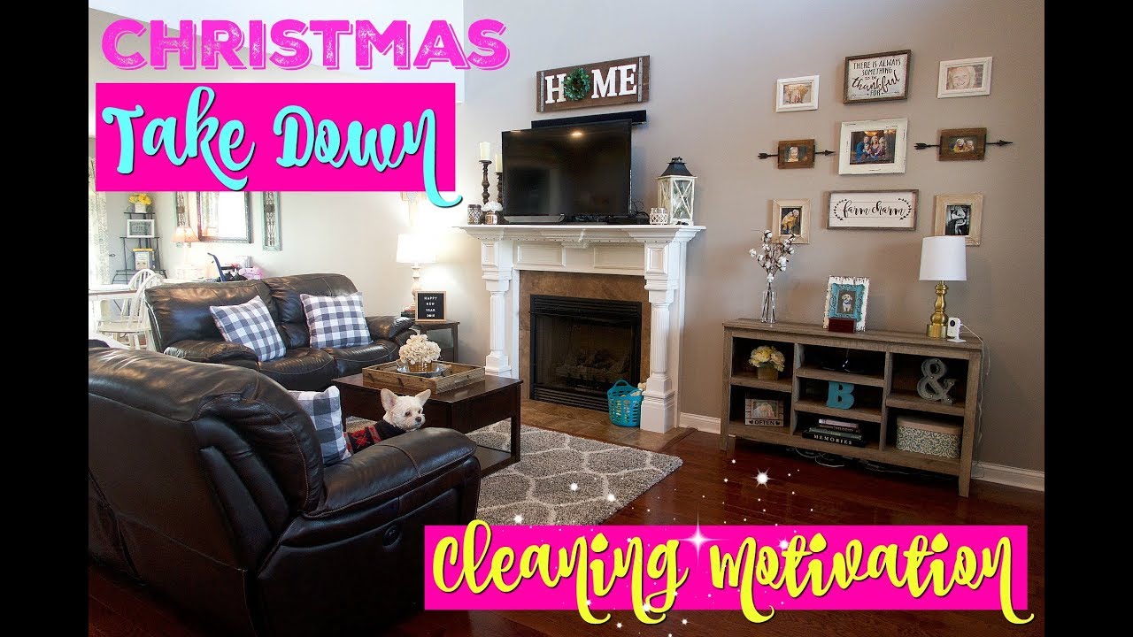 Christmas TAKE DOWN/Extreme Cleaning Motivation//Clean With Me after Christmas