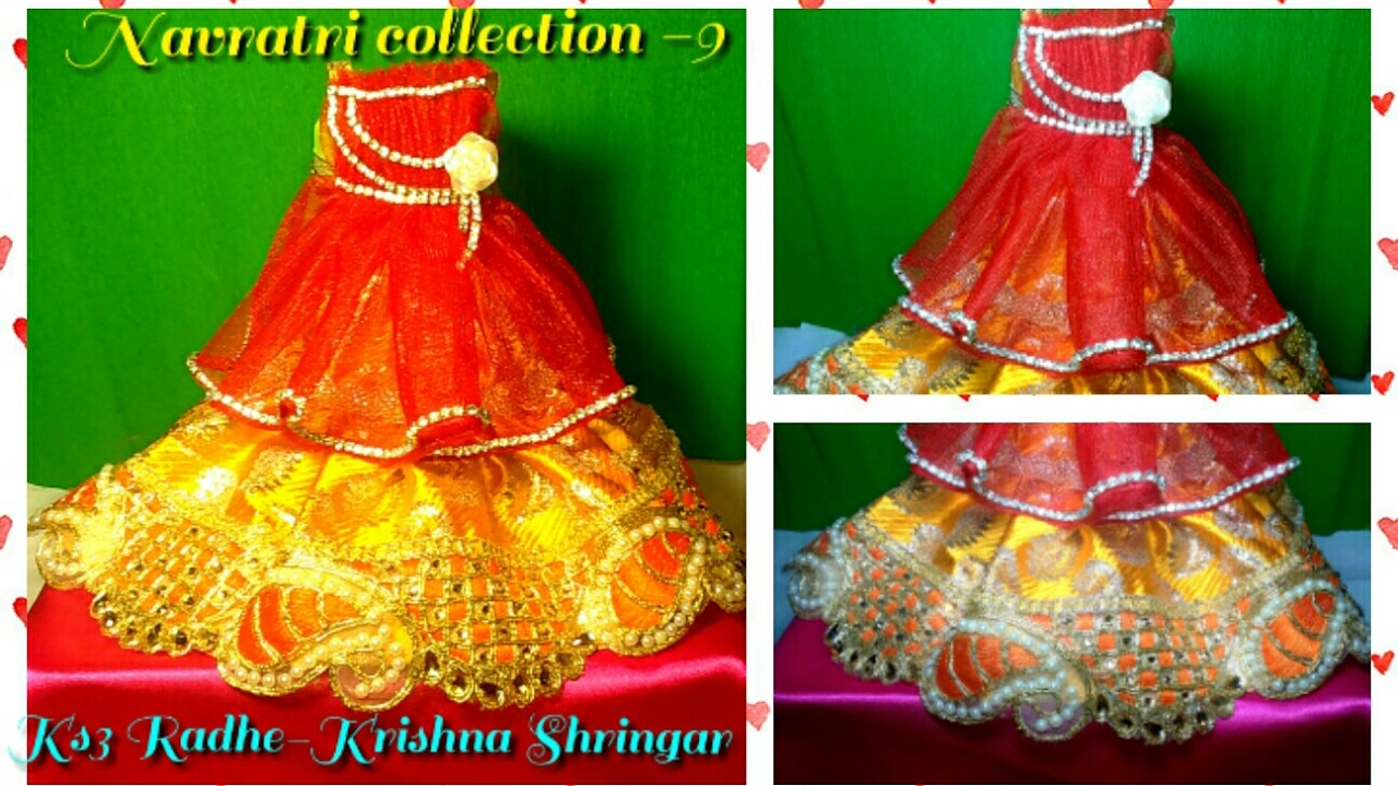 Designer Indo-western Gown-Lehnga/Lehnga-choli for Mata Rani,Radha Maiya,Sita Maiya,Maa Bhagwati