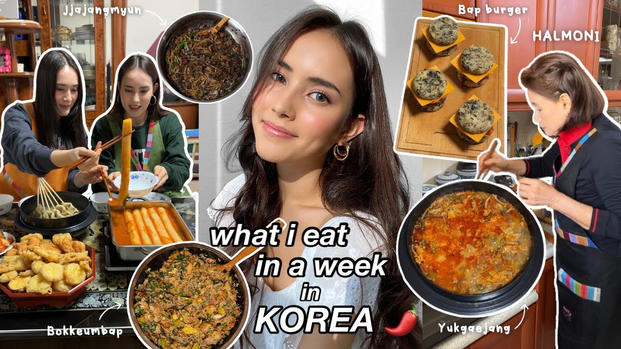 Что я ем за неделю в доме моей КОРЕЙСКОЙ БАБУШКИ в Пусане 🍜🤍 (Корейская еда + Семейный мукбанг)