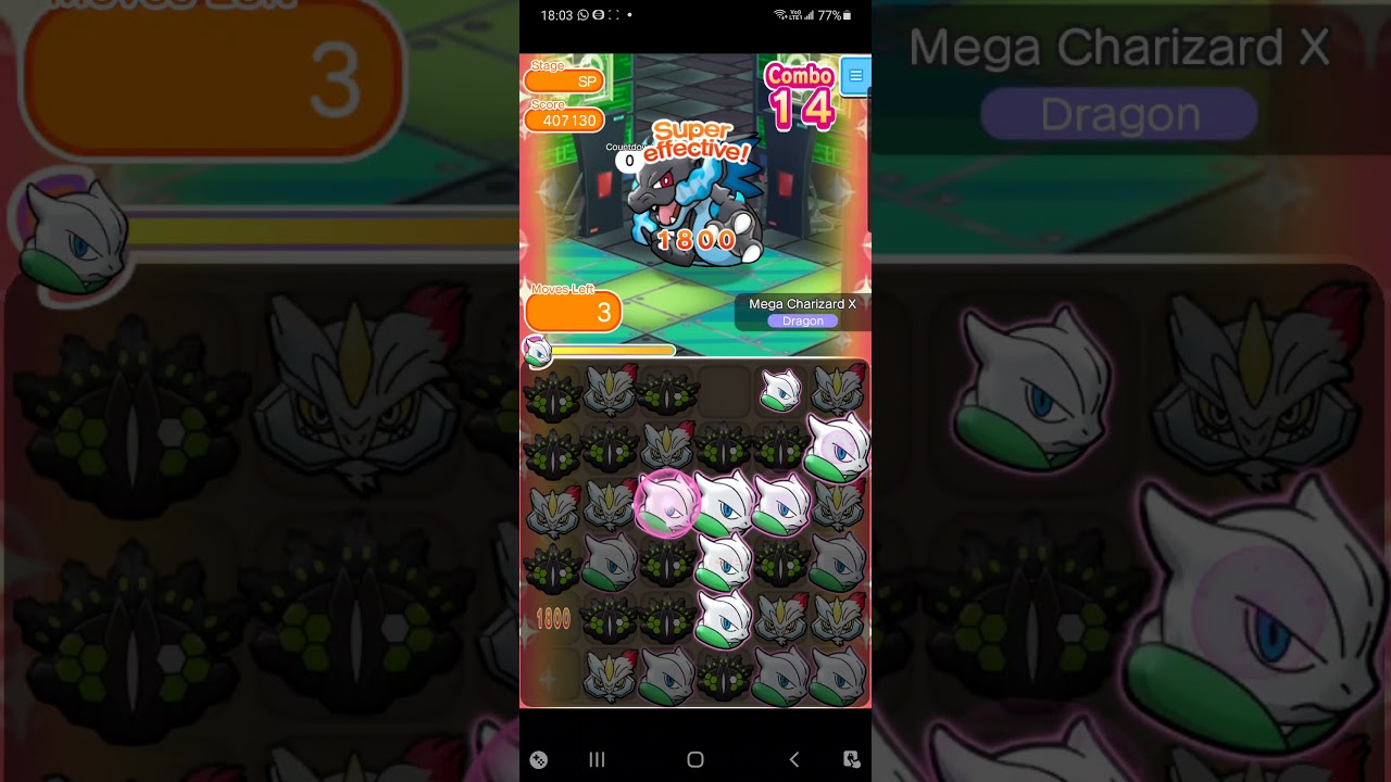 Pokemon Shuffle Mobile Mega Charizard X Competitive Stage『ポケとる スマホ版』メガリザードンX「ランキングステージ」10/2021
