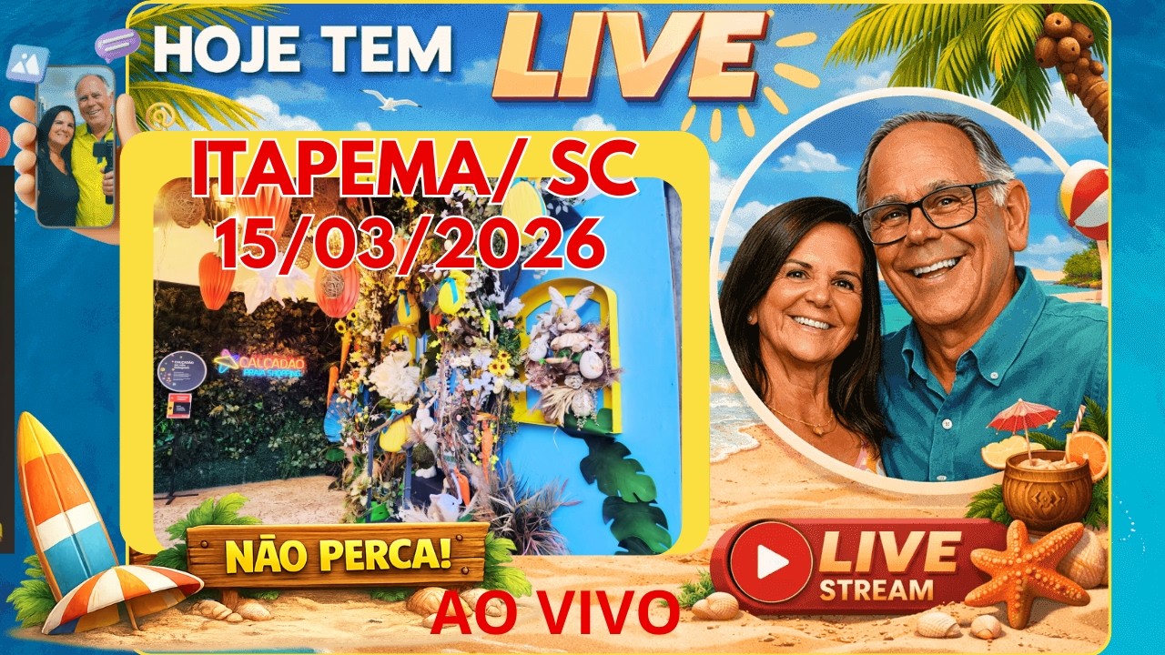ITAPEMA / SC  DOMINGÃO À NOITE MEIA PRAIA      15/03/2026   19:30h