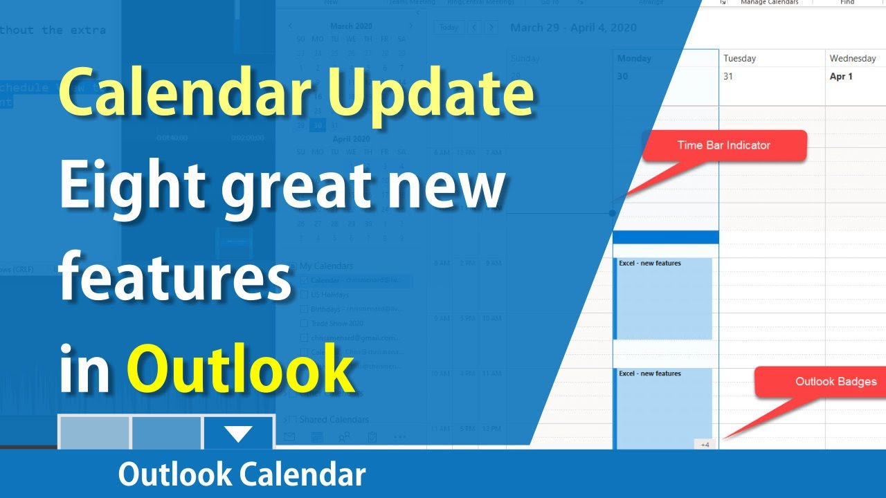 Outlook Calendar Update - eight new features by Chris Menard