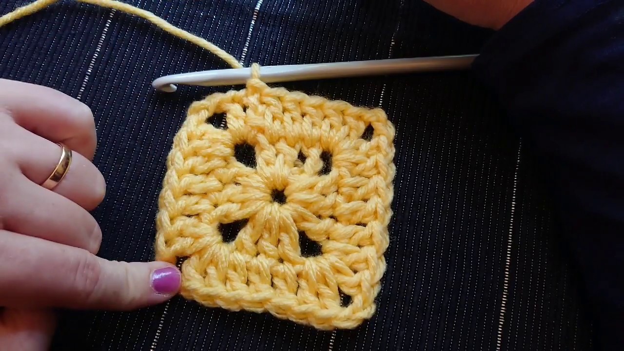 VIRKA: farmorsruta - Lär dig virka farmorsrutor, för nybörjare | solid granny square swedish