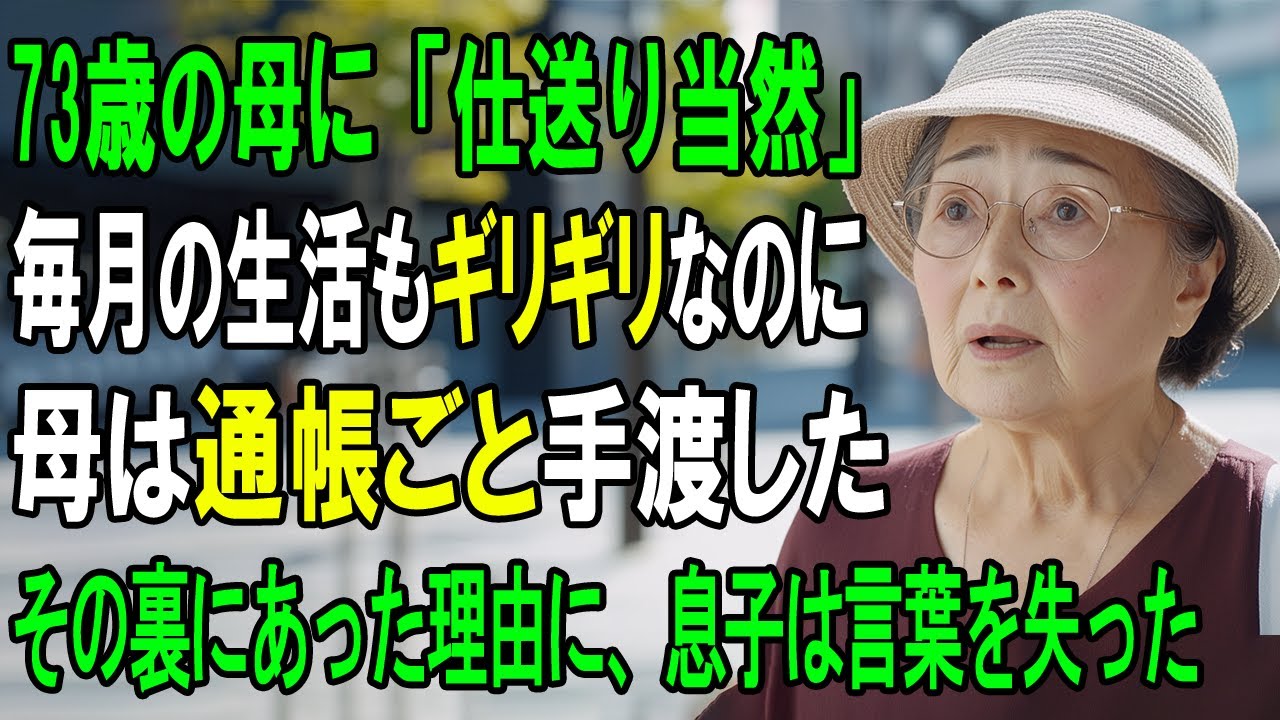 「通帳ごと渡せば満足？」仕送りを強要された73歳の母、“最後の行動”に息子は凍りついた。