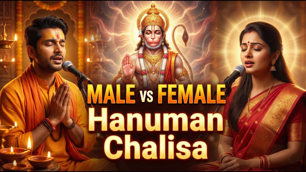 Most Powerful Hanuman Chalisa | Male & Female Version Full! SanatanTalks#viralvideo #bhaktilive