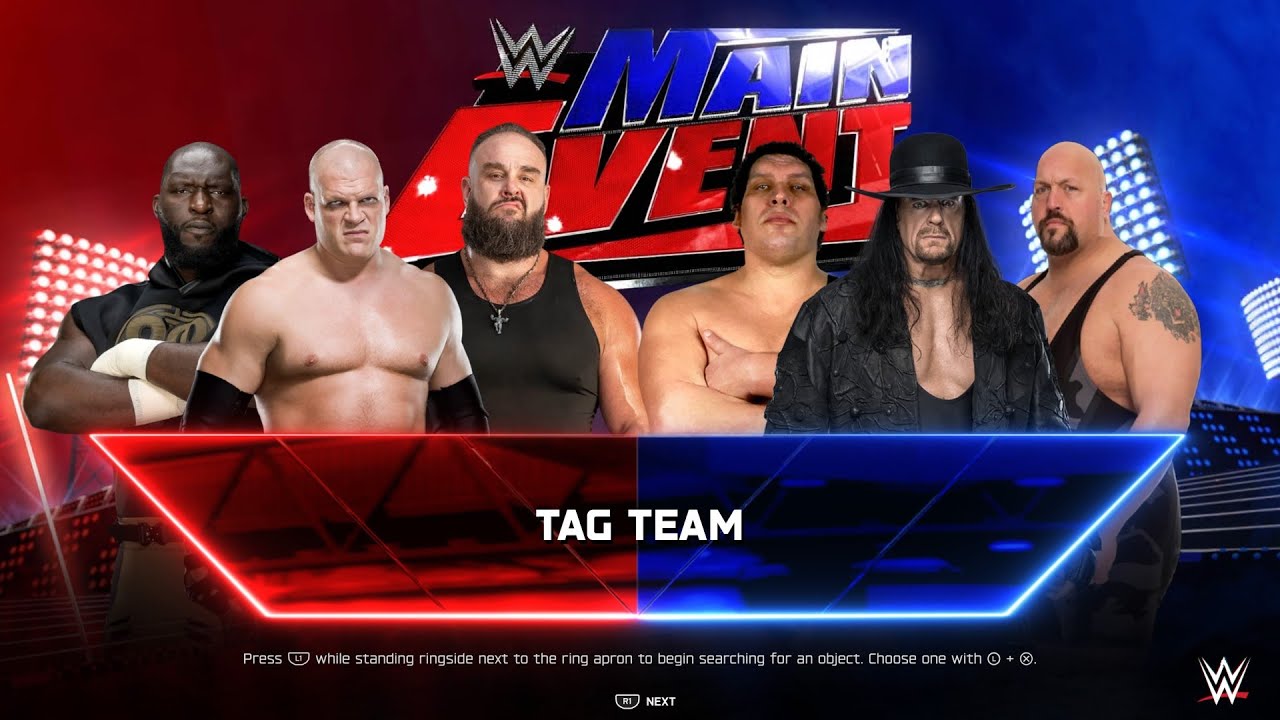 Omos, Kane, Braun Strowman Vs Andre, Undertaker & Big Show - Tag Team Elimination Match | Main Event