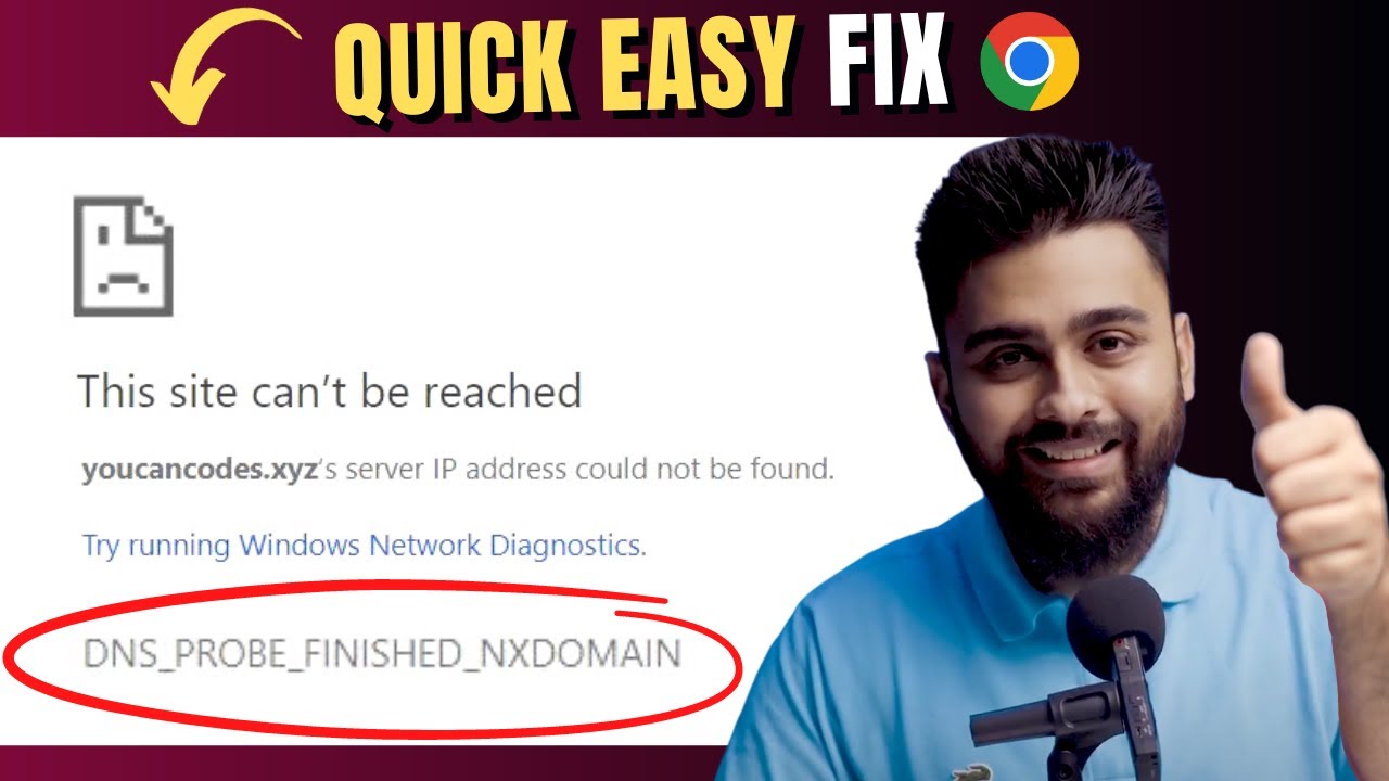 Легко исправить ошибку DNS_PROBE_FINISHED_NXDOMAIN в Chrome