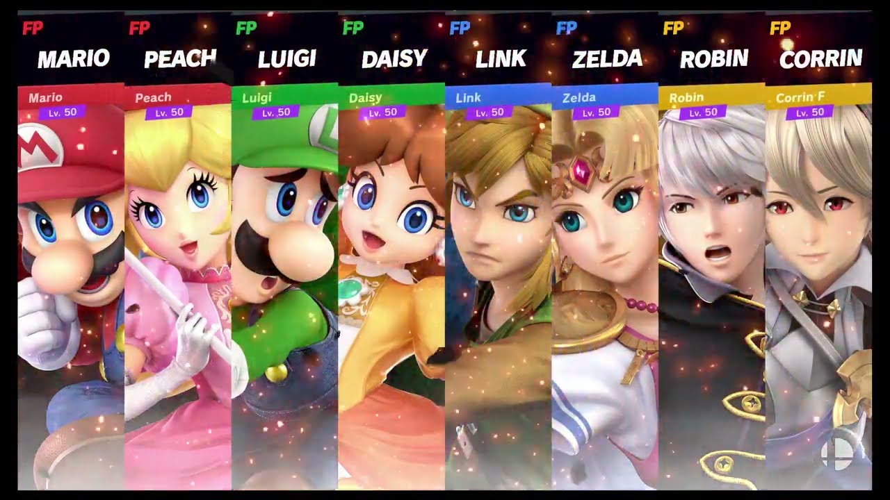 Super Smash Bros Ultimate Amiibo Fights Request #116 Four Team Battle at Smashville
