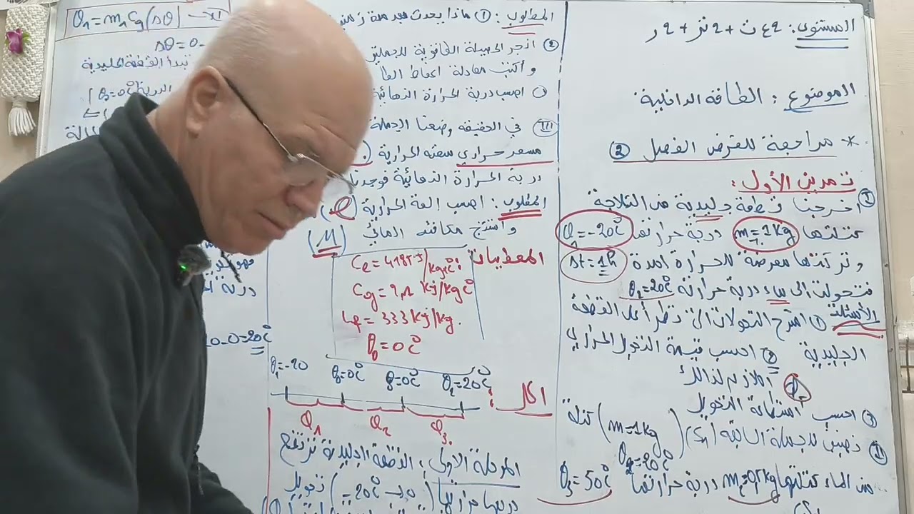 تمرين مقترح للفرض حول الطاقة الداخلية| ثانية ثانوي ⭐