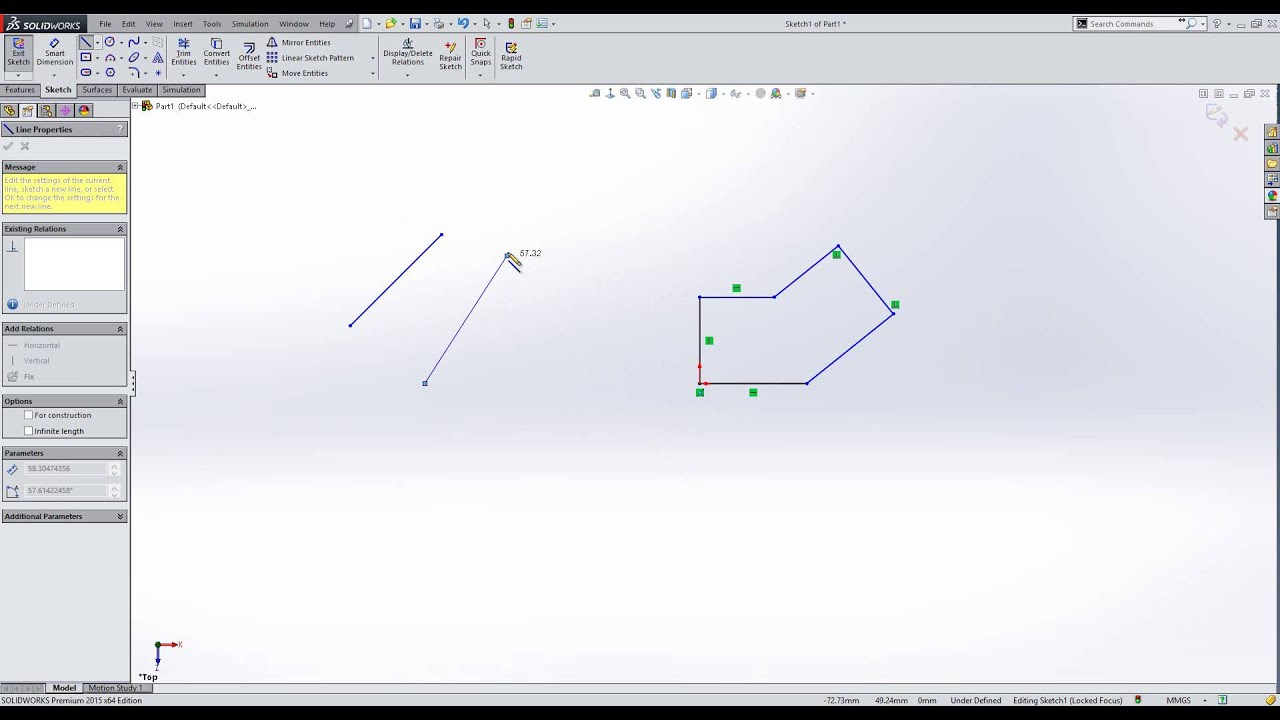 What are sketch relations in SOLIDWORKS?