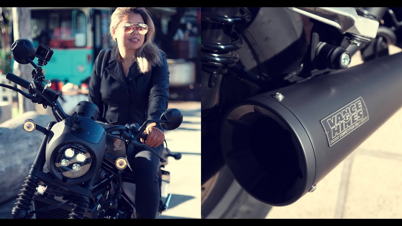 2021 Honda Rebel CMX 500-S Exhaust Upgrade - Vance and Hines Slip on - Sound test and First Ride