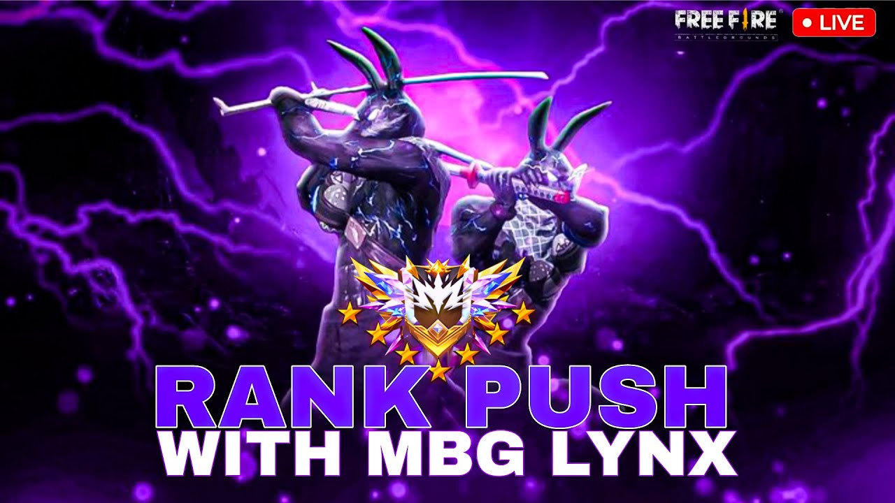 GRAND MASTER RANK PUSH ❤️‍🔥 | MBG LYNX IS LIVE | FREE FIRE LIVE #02