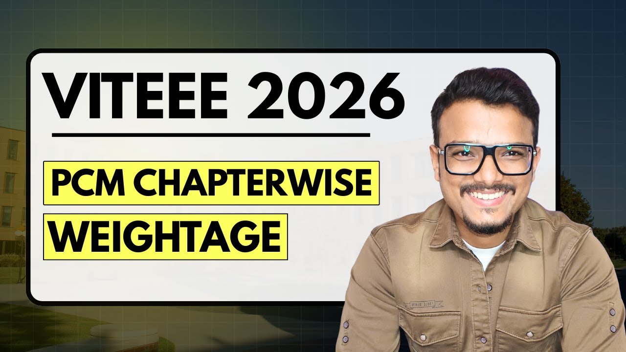 VITEEE 2026 Chapterwise Weightage 🔥 | Most Important Chapters | VITEEE 2026