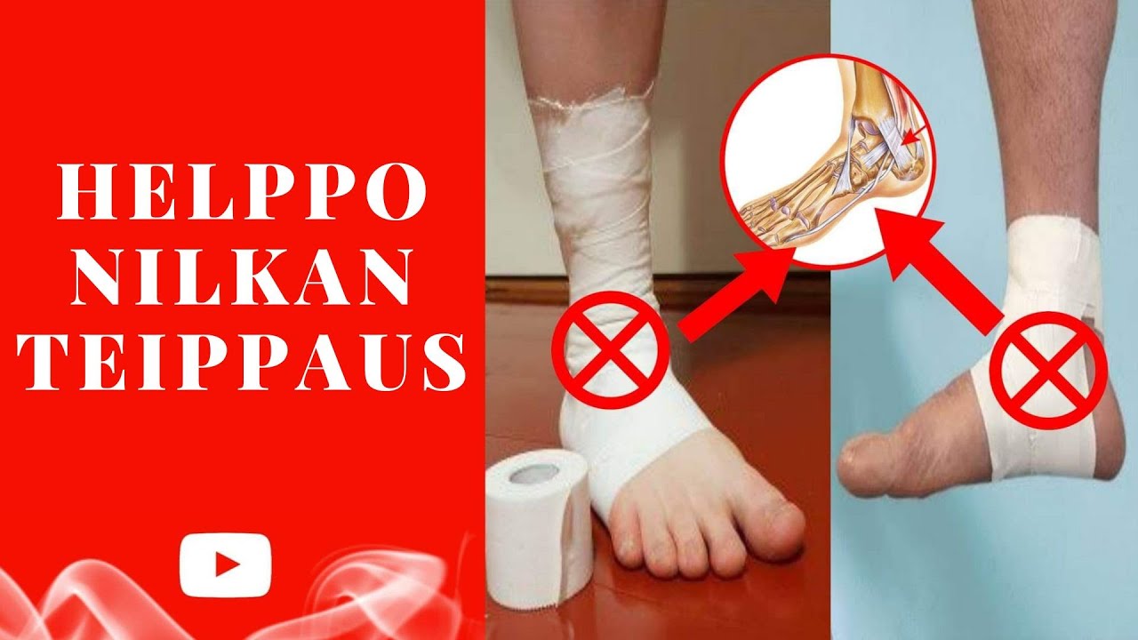 Helppo nilkan teippaus