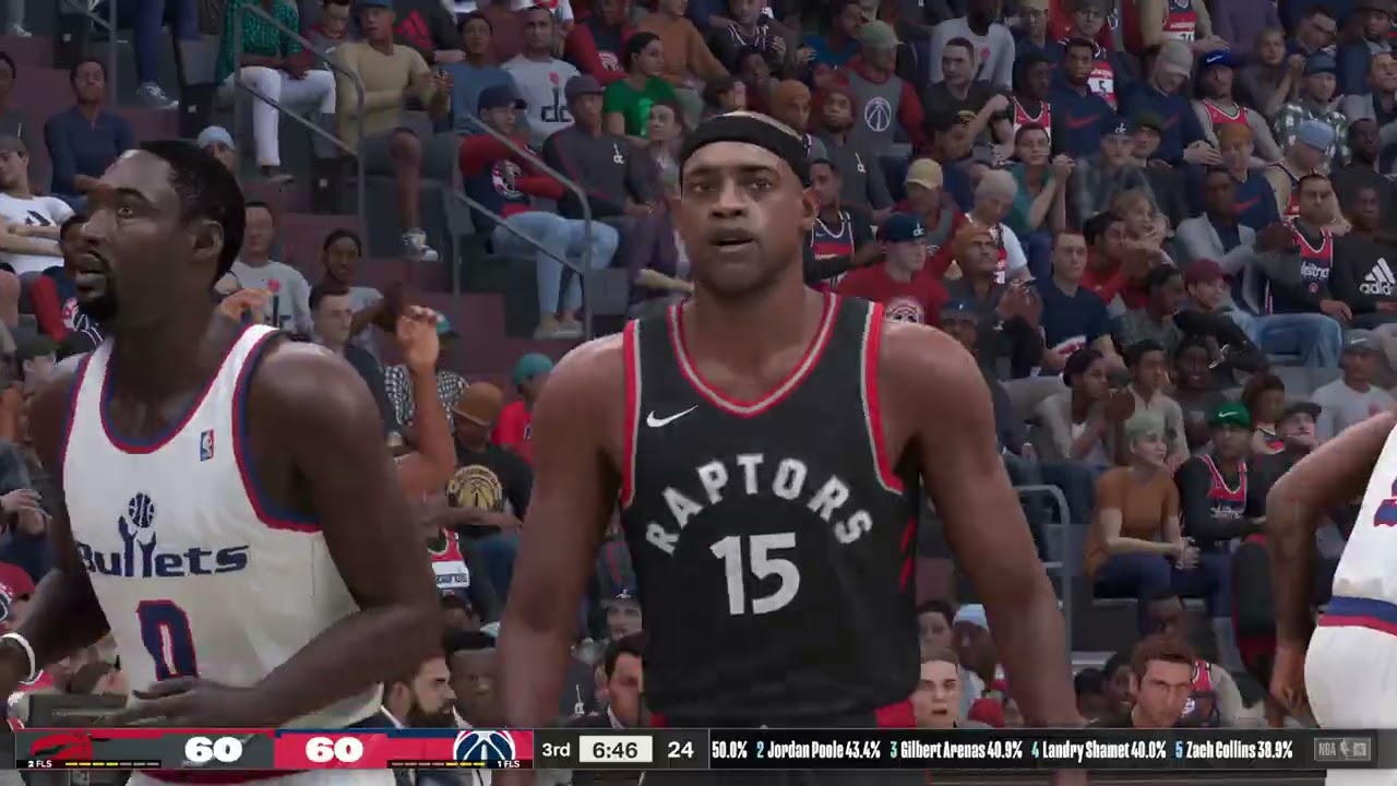 Vince Carter vs Moses Malone 2nd half Raptors vs Wizards