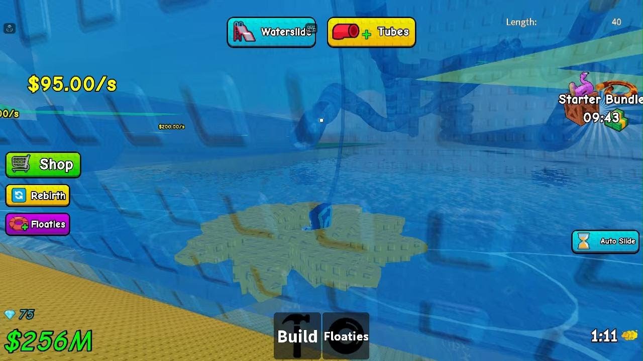 Playing Build a A Waterslide..