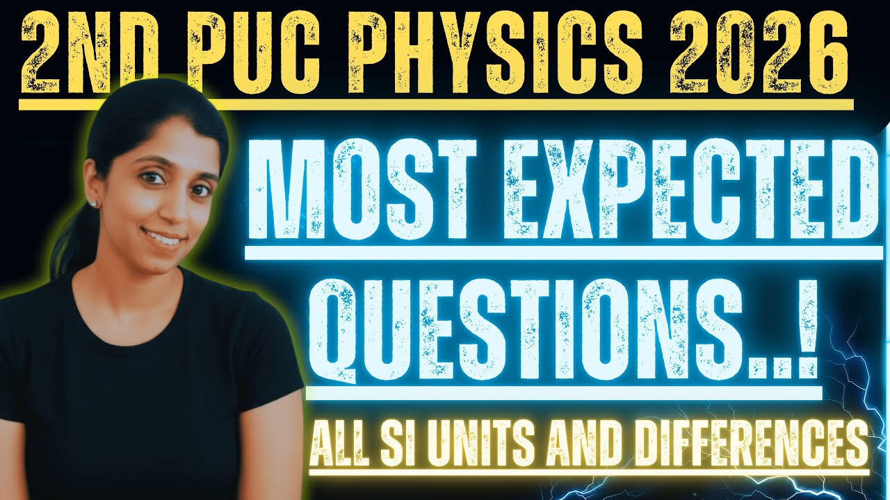 Commonly asked 2nd PUC Physics CONCEPTS Explained | Board Exam Preparation 2026 #PUCPhysics2026