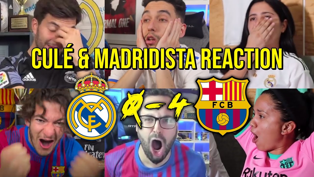 CULÉ & MADRIDISTAS REACTION TO REAL MADRID 0 - 4 BARCELONA (EL CLÁSICO) | FANS CHANNEL