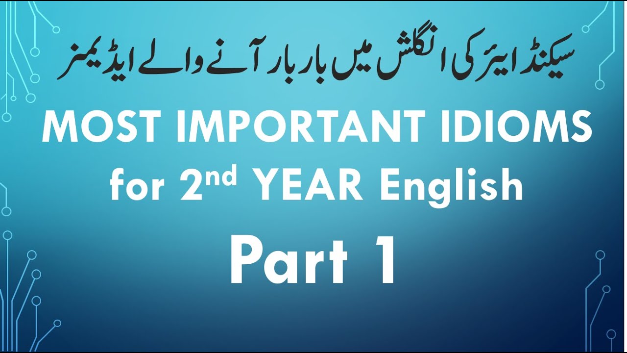 Class 2nd year Most Important Idioms. Idioms Guess part 1.