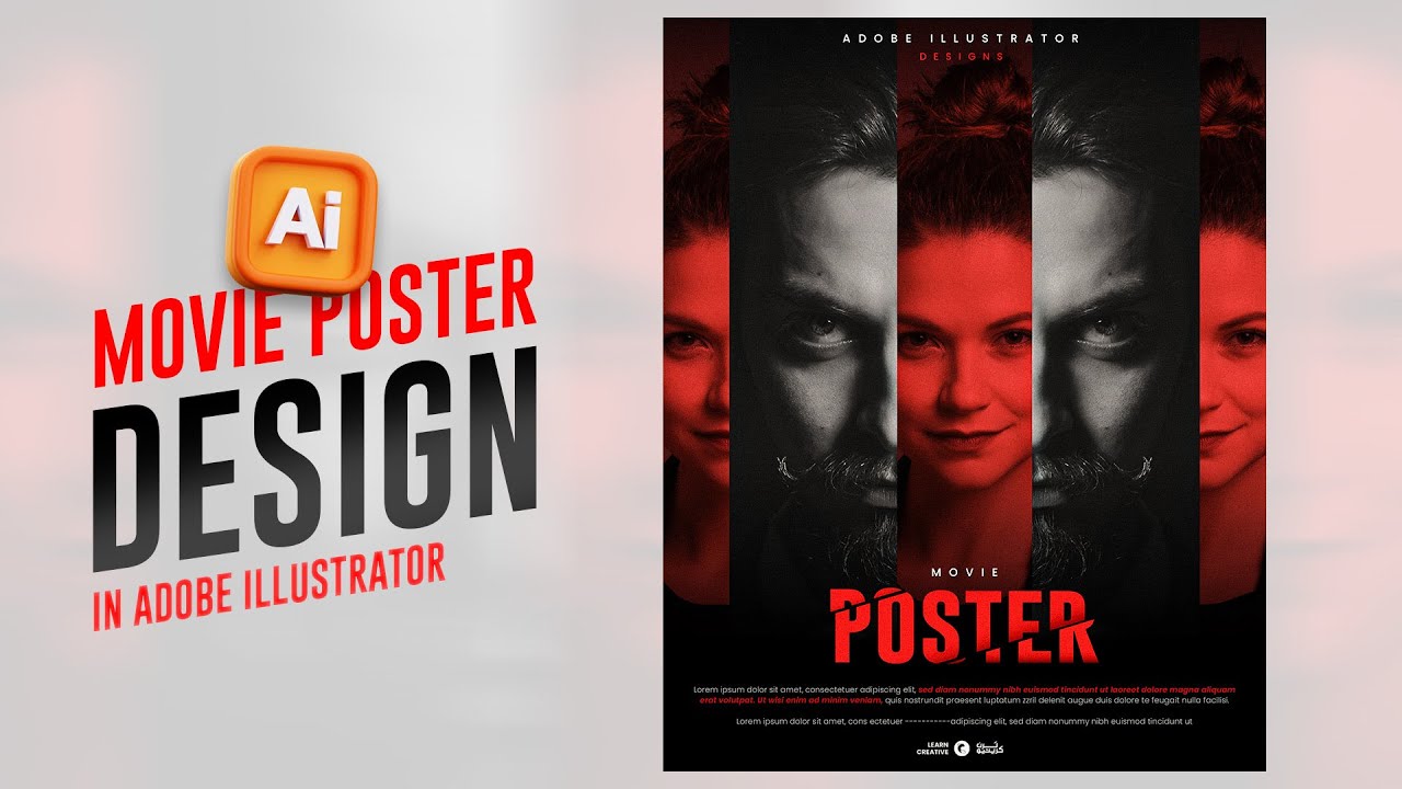 Дизайн постера к фильму в Adobe Illustrator | Учебное пособие по Illustrator | Креативный постер ...