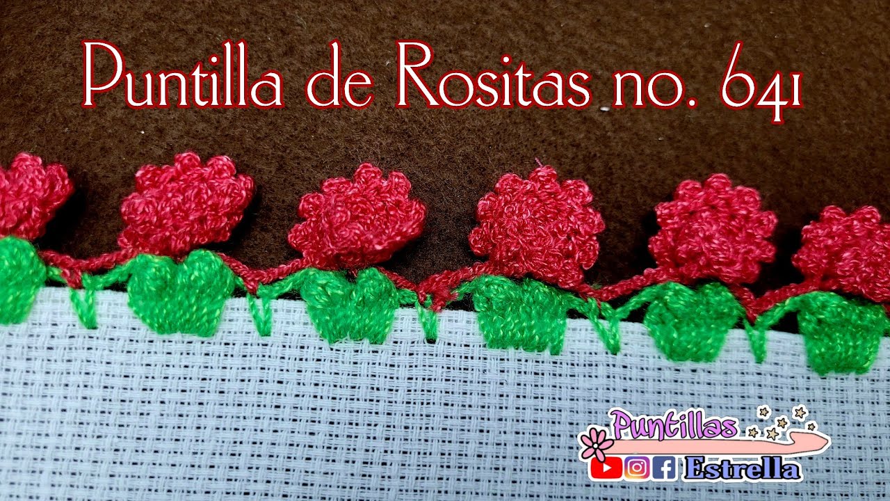 Puntilla de Rositas 🌹no.641 - Puntillas Estrella 