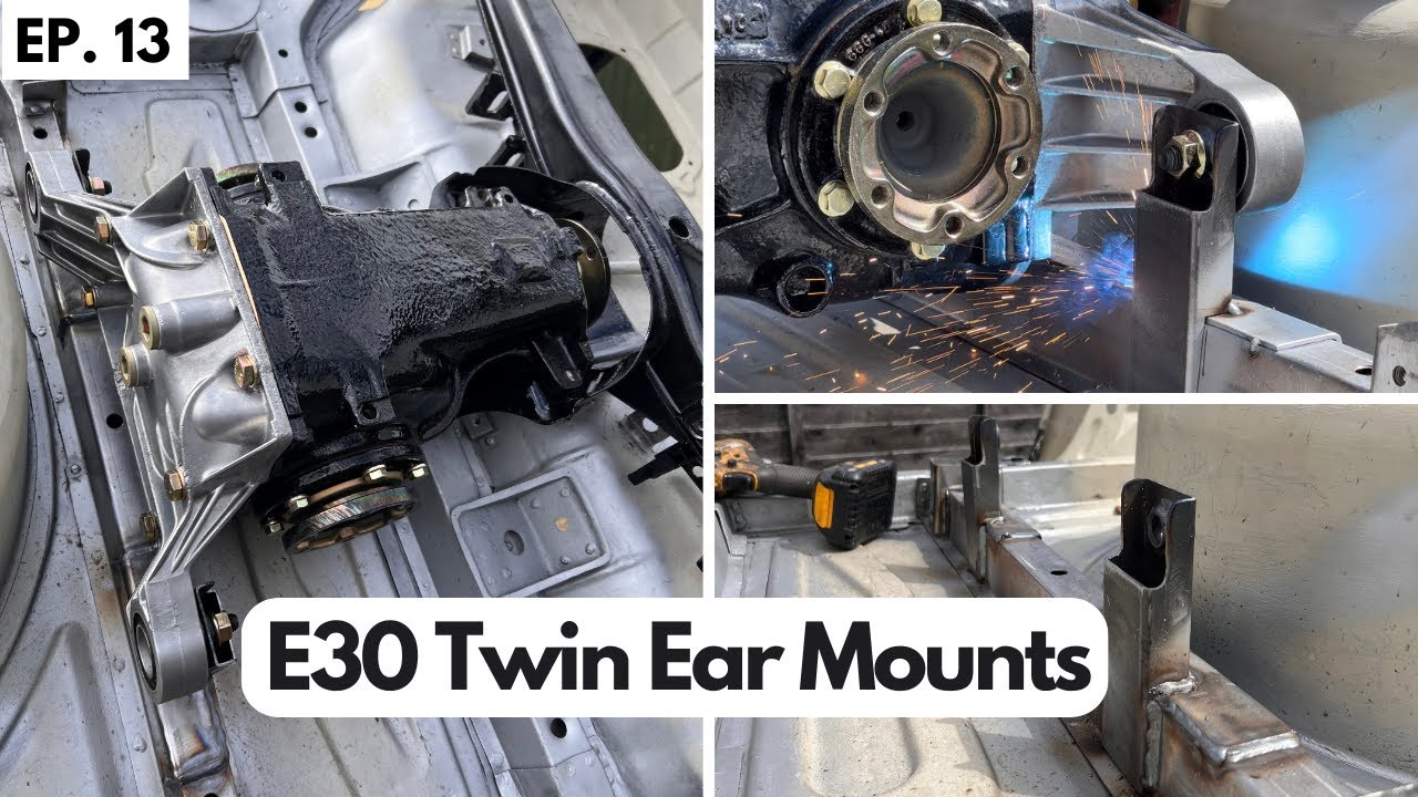 EP. 13 My BMW E30 Restoration - Fabricating E36 Twin Ear Diff Cover Bush Mounts